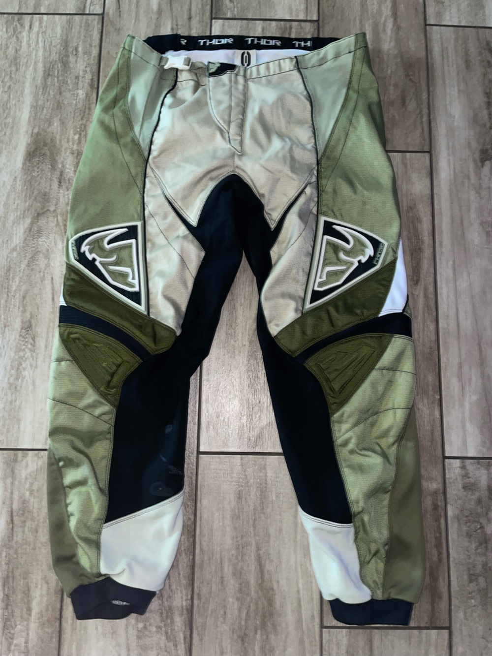 Thor Phase S6 Motorcross Pants in Olive Green & Black, Size 36